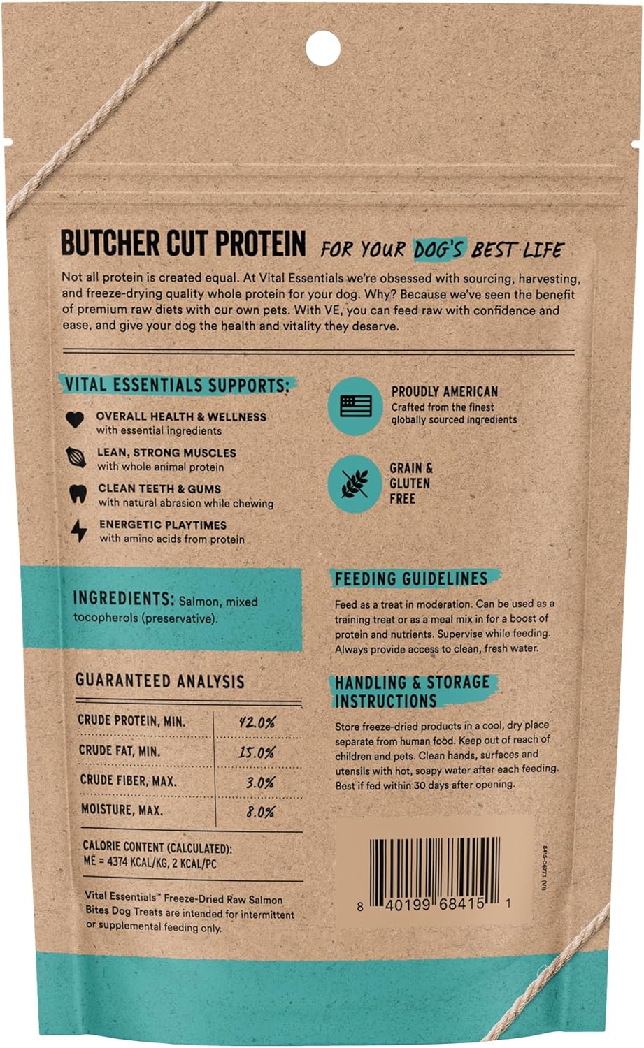 Vital Essentials Freeze-Dried Salmon Bites Dog Treats