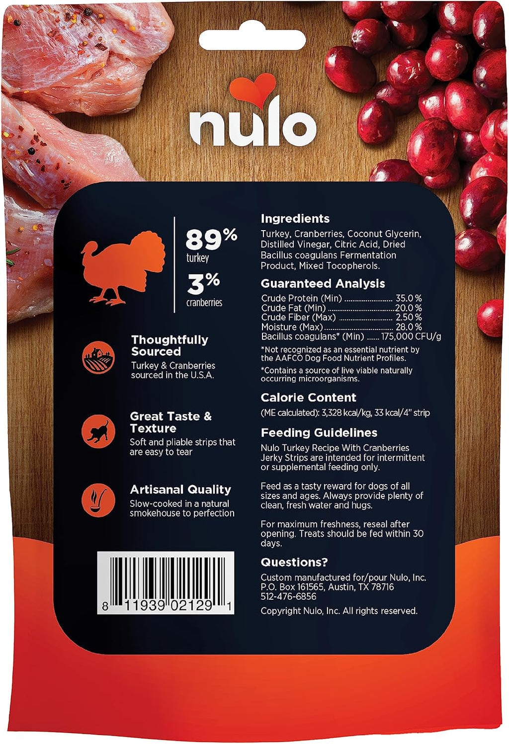 Nulo Premium Grain-Free Jerky Strips Dog Treats