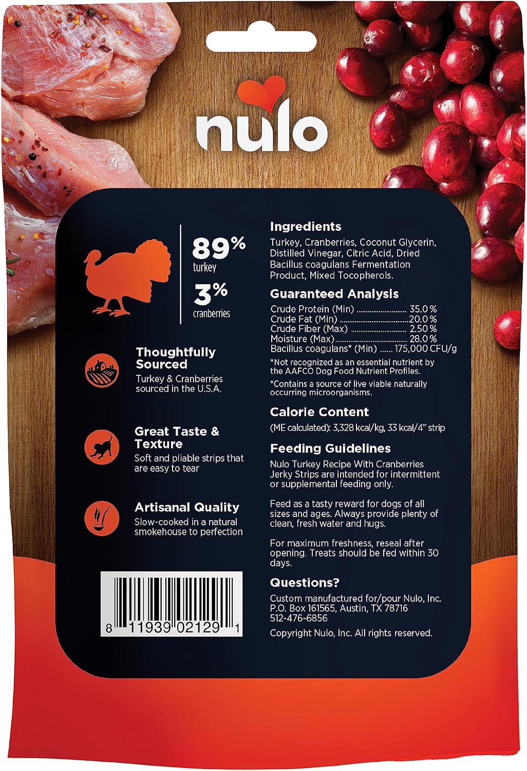 Nulo Premium Grain-Free Jerky Strips Dog Treats
