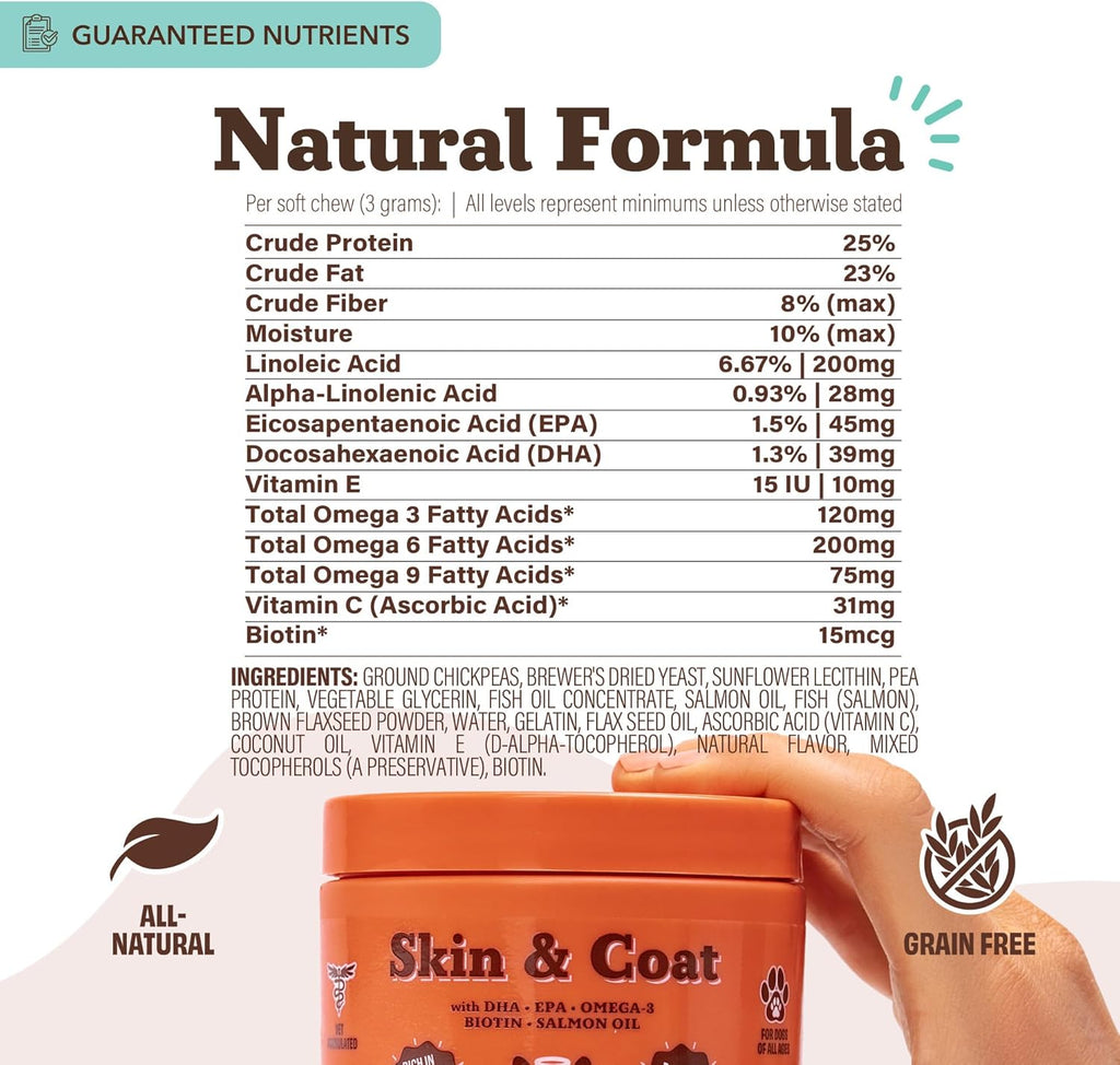 Natural Dog Company Skin & Coat Supplement for Dogs