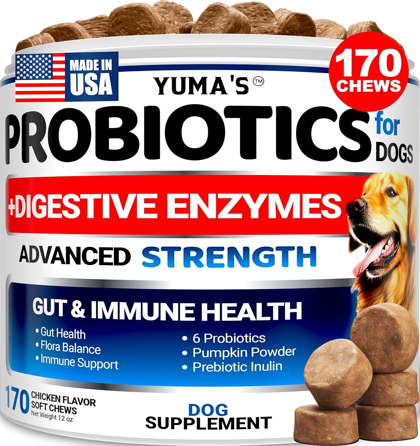 Probiotics & Digestive Enzymes Chews for Dogs