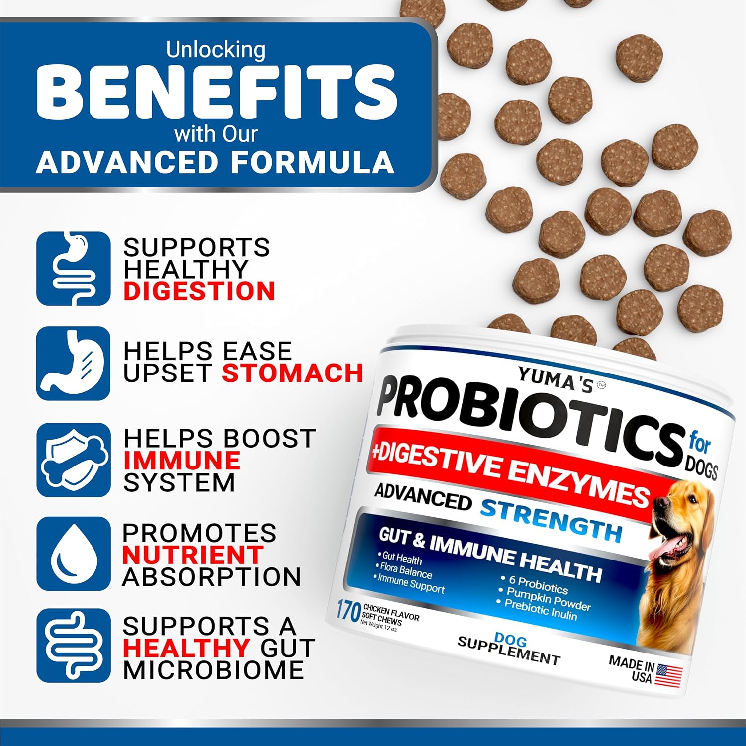Probiotics & Digestive Enzymes Chews for Dogs