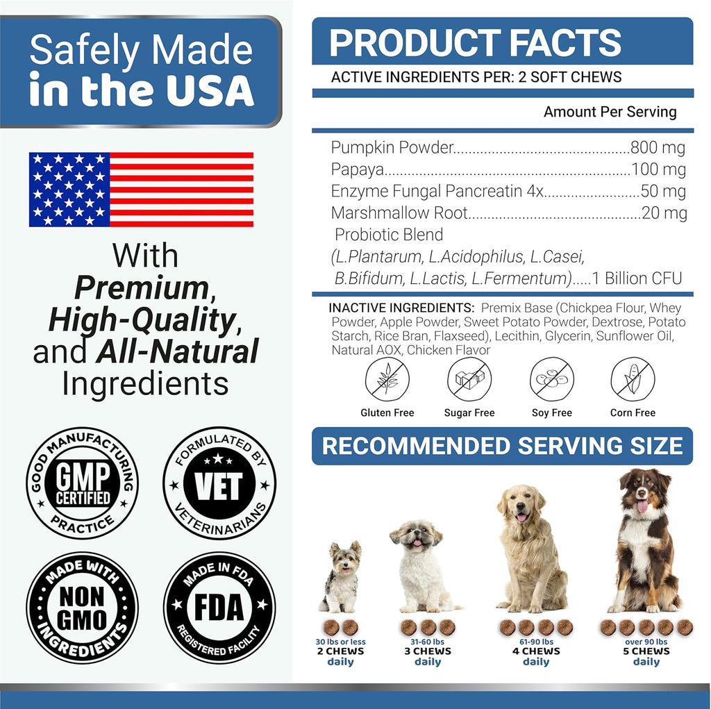 Probiotics & Digestive Enzymes Chews for Dogs