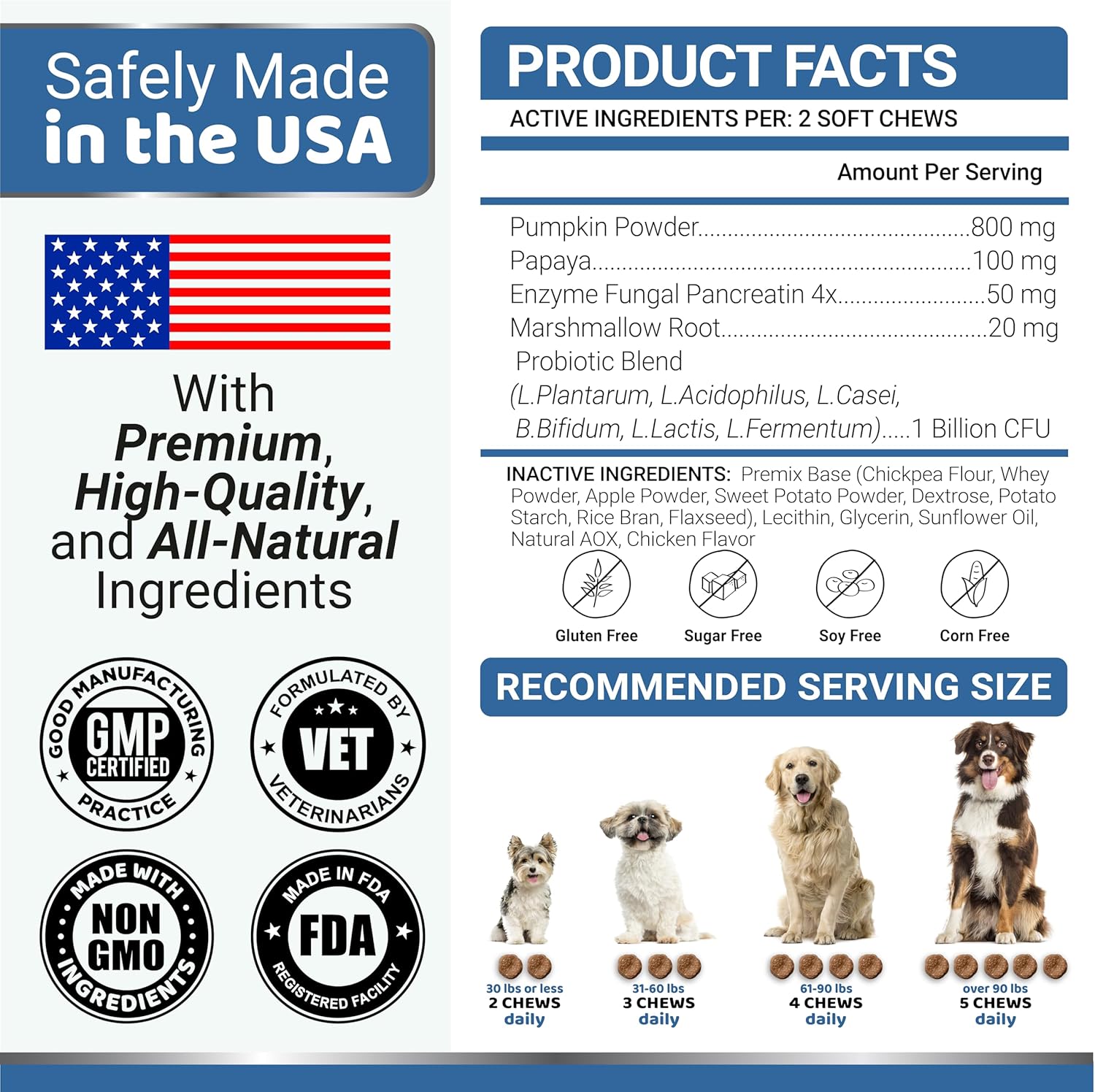 Probiotics & Digestive Enzymes Chews for Dogs