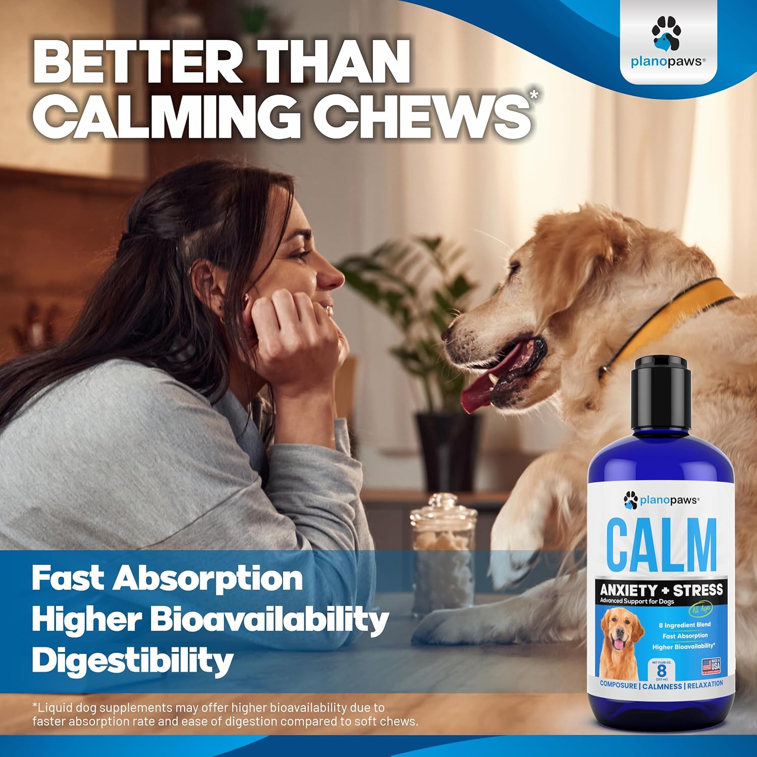 Dog Anxiety Relief Calming Liquid Supplement