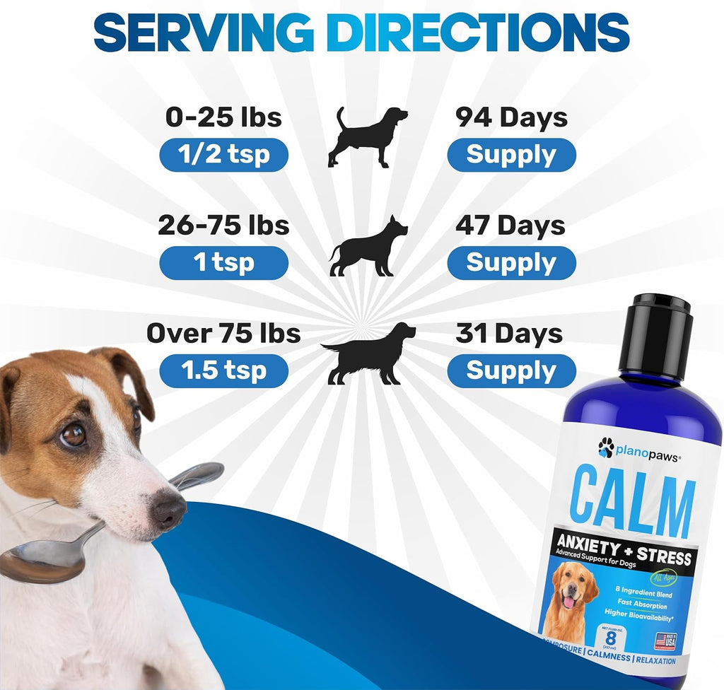 Dog Anxiety Relief Calming Liquid Supplement