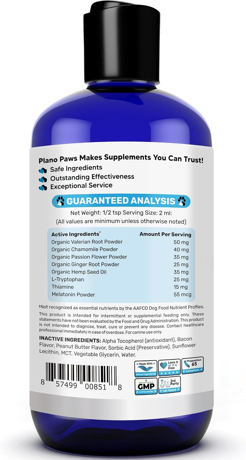 Dog Anxiety Relief Calming Liquid Supplement
